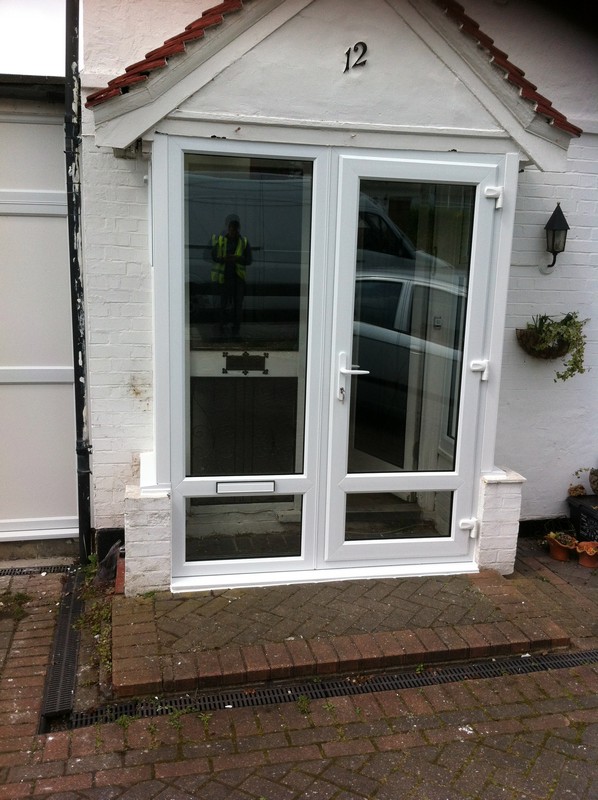 uPVC French doors fitted as front entrance in Dalston