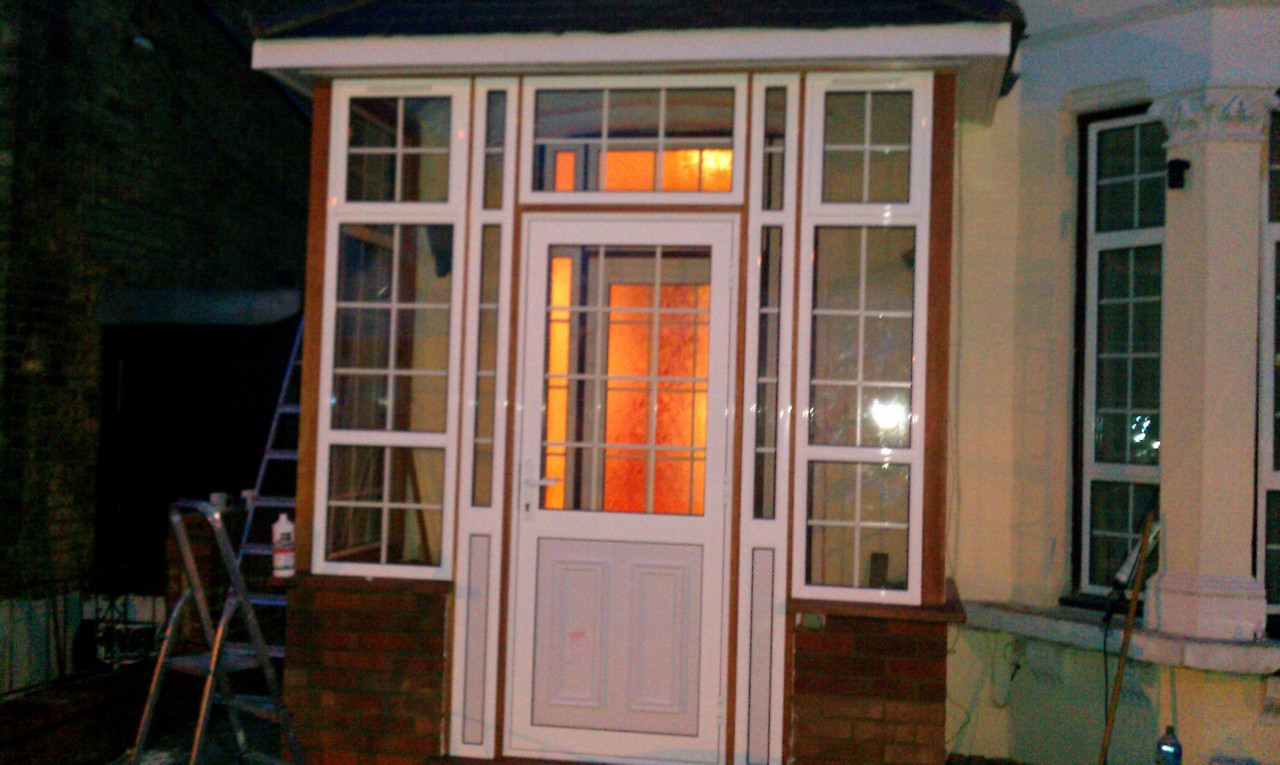 uPVC porch with Georgian bar glazing installed in Dalston